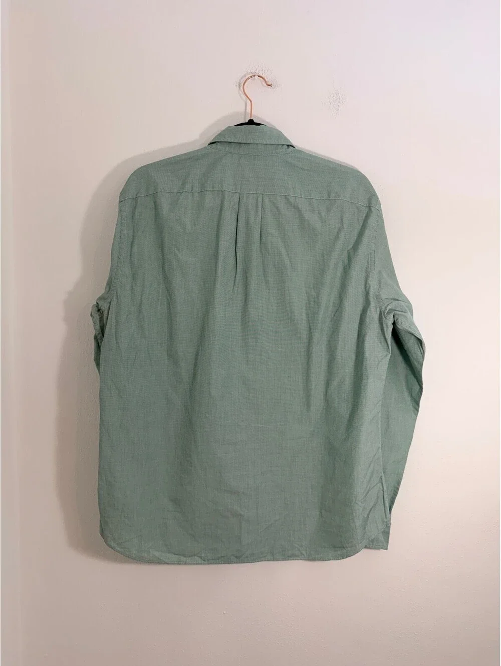 J.Crew Men’s L Secret Wash Slim Untucked Sage Green Cotton Shirt